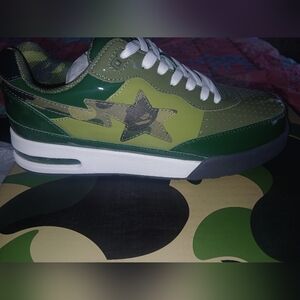 A Bathing Ape Low-Cut Sneakers/Grn/ Woman 10.5W